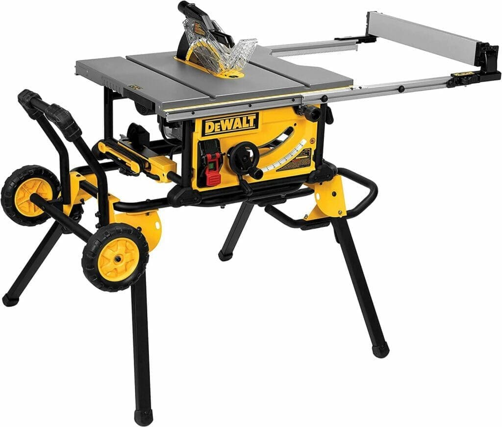 2. DEWALT Table Saw: Saw with Rolling Stand
